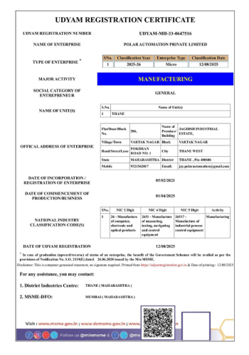 Udyam Registration Certificate